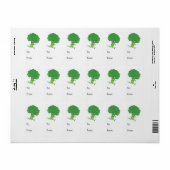 Étiquette Brocoli tournant (Feuille entière)