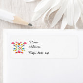 Étiquette Broderie florale (En situation)