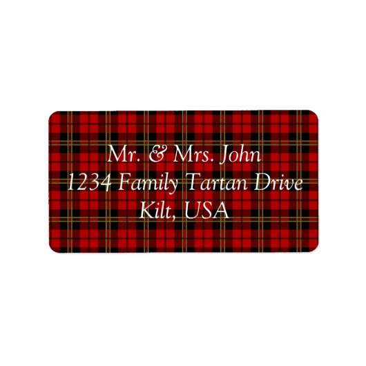 Étiquette Brodie Red Tartan (Devant)