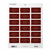 Étiquette Brodie Red Tartan (Feuille entière)