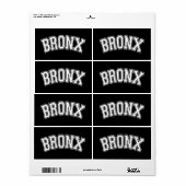ÉTIQUETTE BRONX (Feuille entière)
