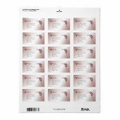 Étiquette Bronze Floral Wedding Favoriser Lip Balm Tube (Feuille entière)