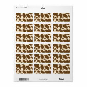 Étiquette Brospots Cow Print Farm Animals (Feuille entière)