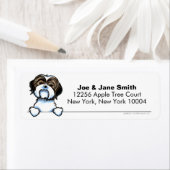 Étiquette Brown Blanc Chih Tzu Propre et Simple (En situation)