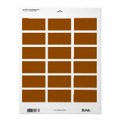 Étiquette Brown, Brown (traditionnel) (couleur solide) (Feuille entière)