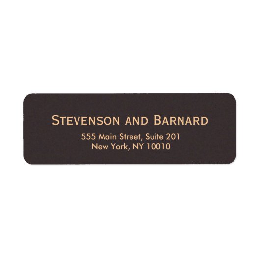 Étiquette Brown classique et professionnel (Devant)
