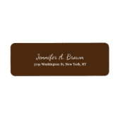 Étiquette Brown Couleur Créative Écriture manuscrite Plaque (Devant)