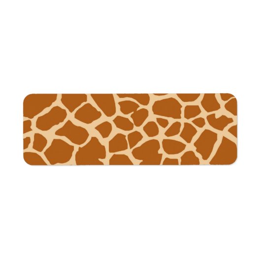 ÉTIQUETTE BROWN CRÈME GIRAFFE ANIMAL MOTIFS ARRIÈRE - PLANS (Devant)