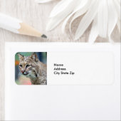 Étiquette Brown de la faune Bobcat Lynx (En situation)