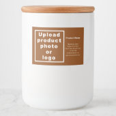 Étiquette Brown du conteneur alimentaire de produi (Devant)