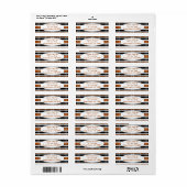 Étiquette Brown et blanc (Feuille entière)
