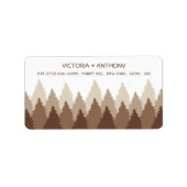 Étiquette Brown Forest Range Mariage (Devant)