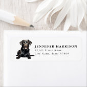 Étiquette Brown Labrador Retriever Return Address Labels (En situation)