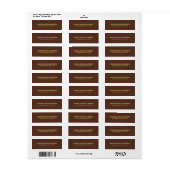 Étiquette Brown minimaliste créatif moderne (Feuille entière)
