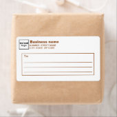 Étiquette Brown Text Business Shipping Label (En situation)