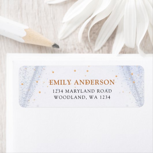 Étiquette Brunch au Champagne et Réception de Mariage Petill (En situation)