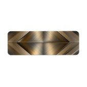 Étiquette Brushed Metallic Geometric Diamond Pattern (Devant)