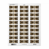 Étiquette Brushed Metallic Geometric Diamond Pattern (Feuille entière)