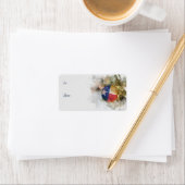 Étiquette Brushstroke Texas Drapeau de Noël Ornement Art Cad (En situation)