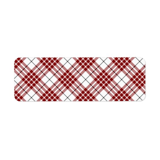Étiquette Buchanan tartan rouge blanc plaid (Devant)