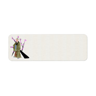 Étiquette Buddhist Monk Return Address Label