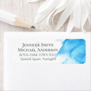 Étiquette Budget Aqua Blue Watercolor Mariage