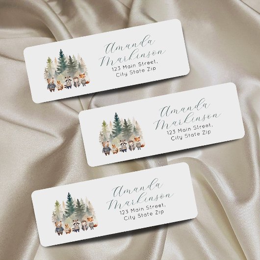 Étiquette Budget Baby shower d'aquarelle des bois