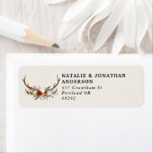 Étiquette Budget élégant en terre cuite fleurie botanique (En situation)