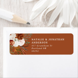 Étiquette Budget élégant vert et mariage à fleurs en terre c