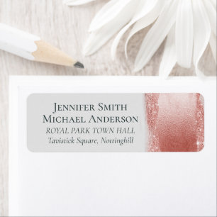 Étiquette Budget Rose Parties scintillant or  Foil Look Mari