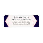 Étiquette Budget Rose Parties scintillant or Foil Look Mari (Devant)