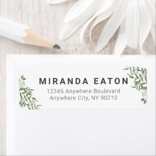 Étiquette Budget Succulent Eucalyptus Feuilles Adresse de re