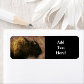 Étiquette Buffalo de bison de bois (En situation)