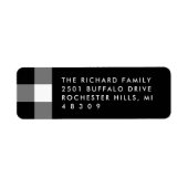 Étiquette Buffalo noir moderne Adresse de retour (Devant)