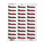 Étiquette Buffalo plaid greenerverholiday adresse de retour (Feuille entière)