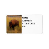 Étiquette 'Buffle sud-ouest de la prairie' (Devant)