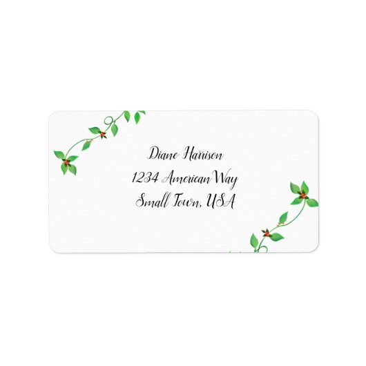 Étiquette Bufs roses sur Mariage Ivy vert (Devant)