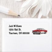 Étiquette Buick vintage en blanc (En situation)