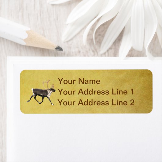 Étiquette Bull Caribou (En situation)