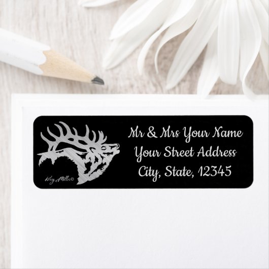 Étiquette Bull Elk Label (En situation)