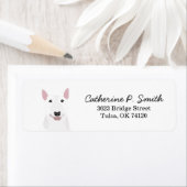 Étiquette Bull Terrier Adresse de retour (En situation)