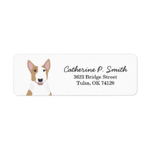 Étiquette Bull Terrier Adresse de retour