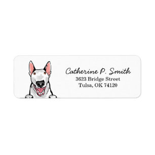 Étiquette Bull Terrier Adresse de retour