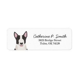 Étiquette Bull Terrier Adresse de retour