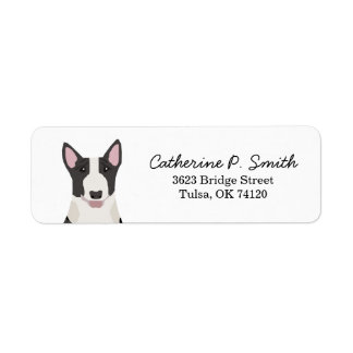 Étiquette Bull Terrier Adresse de retour