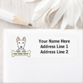 Étiquette Bull Terrier personnalisé (En situation)