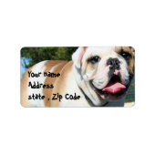 Étiquette bulldog anglais (Devant)