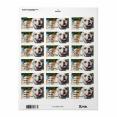 Étiquette bulldog anglais (Feuille entière)