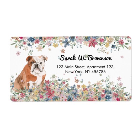 Étiquette Bulldog anglais (Devant)