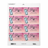 Étiquette Bulles de paillettes pour service de nettoyage  (Feuille entière)